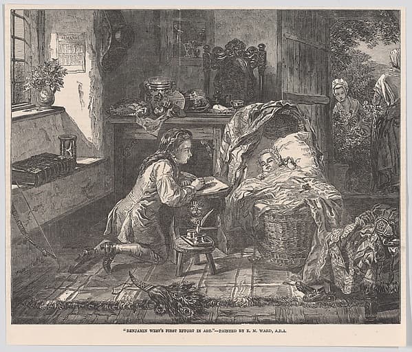 Benjamin West's First Effort in Art, from "Illustrated London News"