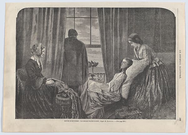 Scène d’Octobre: La jeune poitrinaire (An October Scene: The Young Consumptive), from "Le Journal Illustré" no. 34