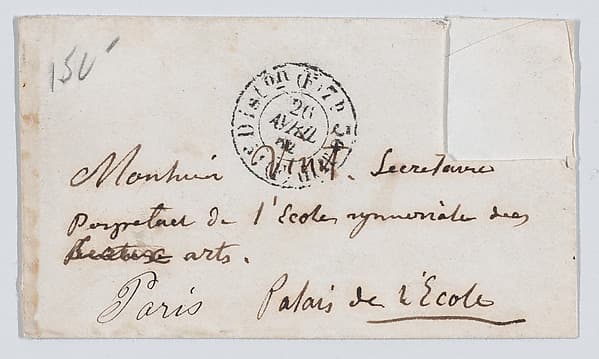 J.A.D. Ingres, calling card envelope
