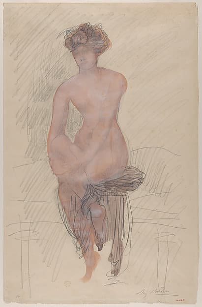 Seated female nude