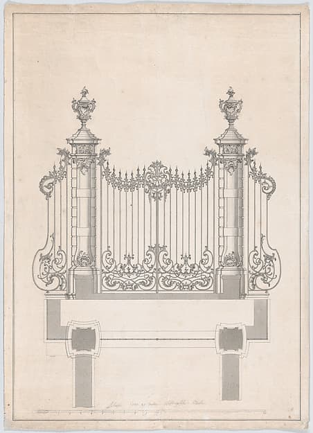 Design for the Cast Iron Gate of Castle ‘s-Gravenwezel (Belgium)