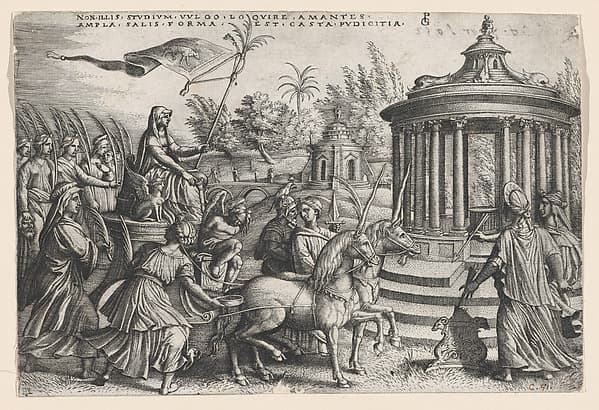 The Triumph of Chastity on Love, from the Triumphs of Petrarch