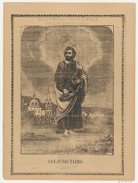 Broadsheet depicting Saint Judas Thaddeus