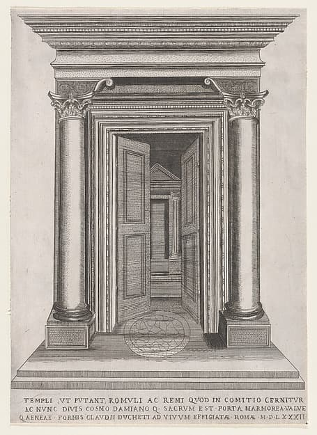 Speculum Romanae Magnificentiae: Portal of the Temple of Romulus and Remus