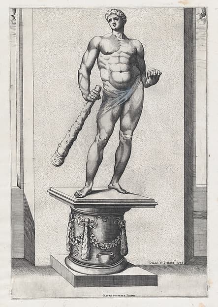 Hercules with the apples of the Hesperides