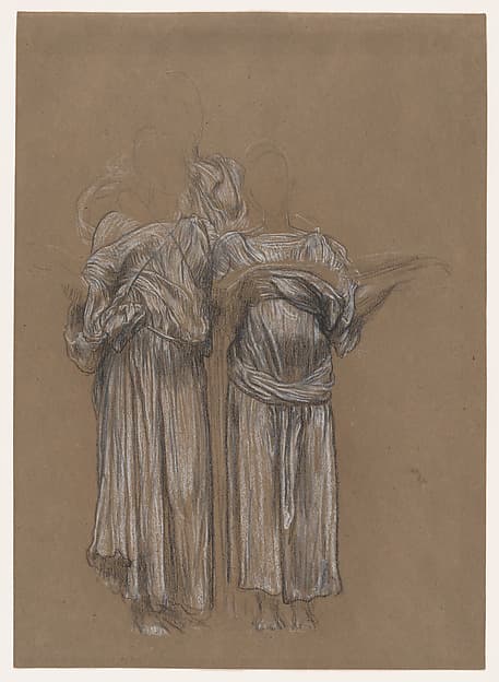 Study of Three Standing Draped Female Figures for "Music"