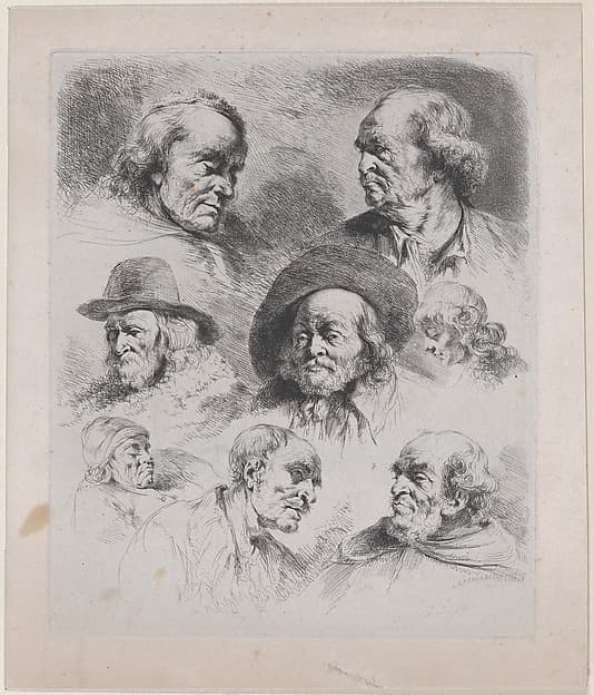 Study of Eight Heads