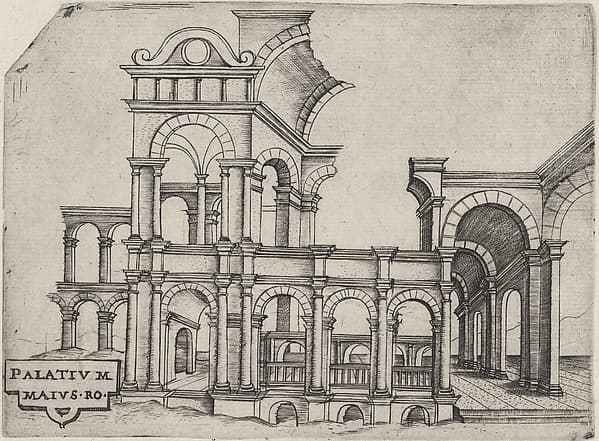 Palatium Maius Ro, from a Series of 24 Depicting (Reconstructed) Buildings from Roman Antiquity