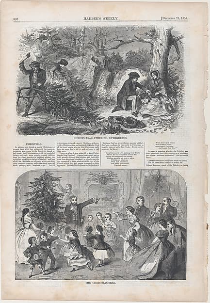 Christmas – Gathering Evergreens (from "Harper's Weekly," Vol. II)