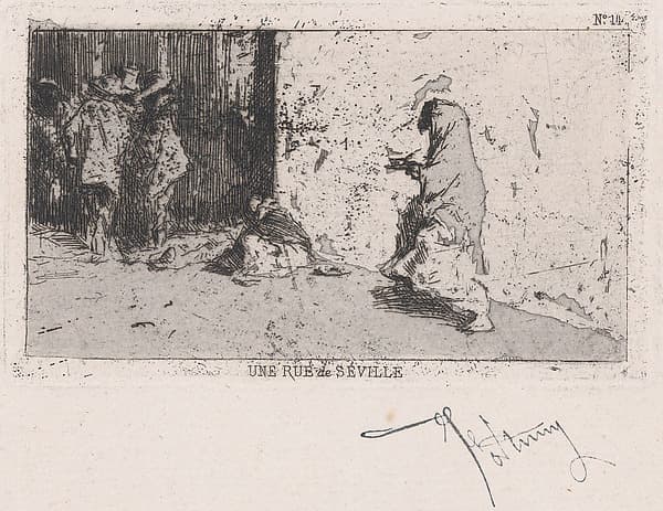 A street in Seville with figures