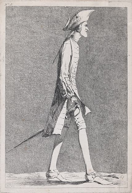 An Artist at the French Academy in Rome (?), pl. XIII from "Recueil de caricatures"