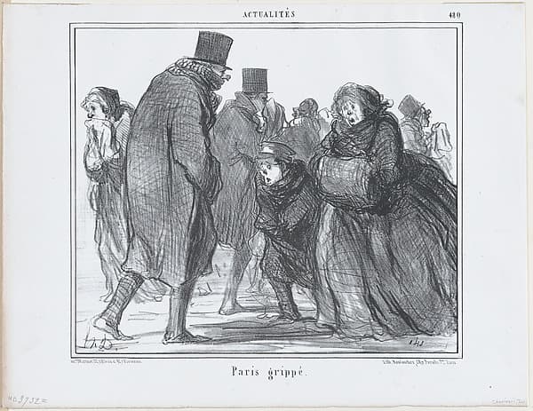 Paris Grippé, from Actualités, published in "Le Charivari"