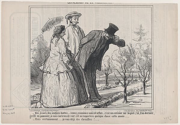 Moi, jè sors de sentiers battus..., from Les Plaisirs de la Villégiature, published in Le Charivari, May 21, 1858