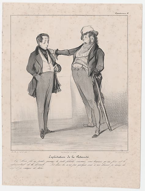Plate 37: Exploitation of paternity, from 'Caricaturana,' published in Les Robert Macaires