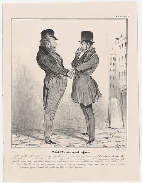 Plate 39: Robert Macaire business agent, from 'Caricaturana,' published in Les Robert Macaires