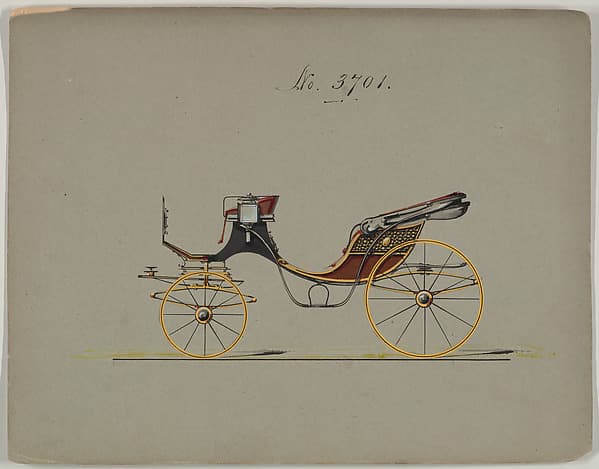 Design for Cabriolet or Victoria, no. 3701