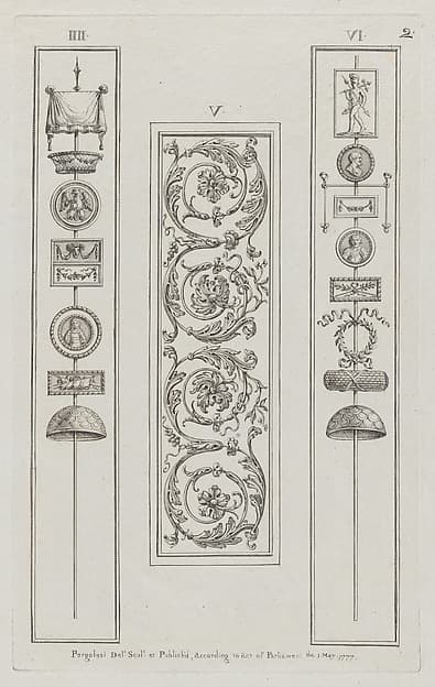 Panels of Ornament, nos. IIII–VI, plate 2 from "Designs for Various Ornaments"