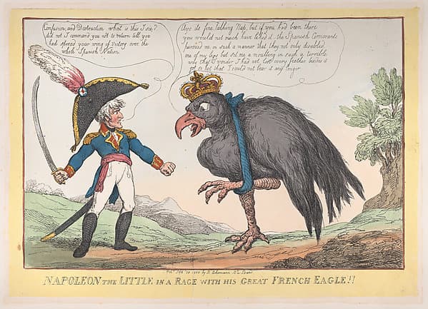 Napoleon The Little in a Rage with His Great French Eagle!!