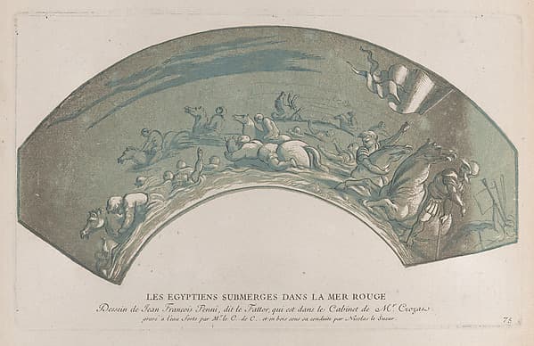 Pharaoh's army engulfed by the Red Sea; from 'Recueil d'estampes d'après les plus beaux tableaux et d'après les plus beaux desseins qui sont en France, Cabinet Crozat' after Giovanni Francesco Penni
