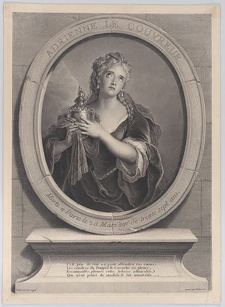 Portrait of Adrienne Lecouvreur as Cornelia in Corneille's "La Mort de Pompée"