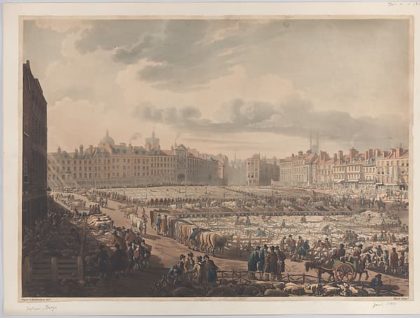 A Bird's Eye View of Smithfield Market, Taken from the Bear & Ragged Staff