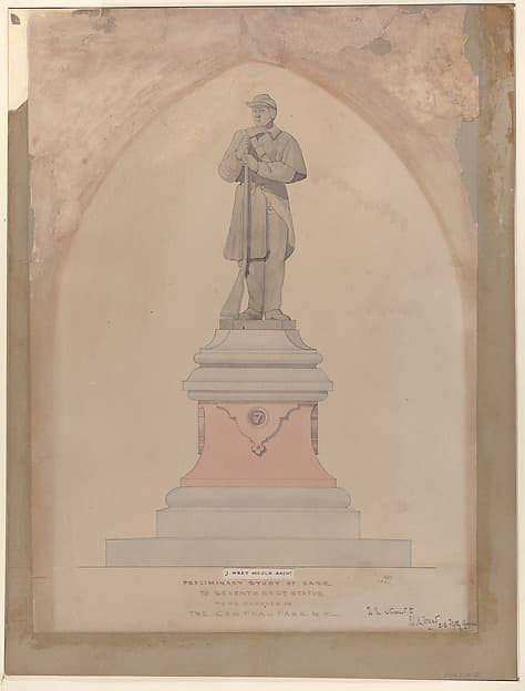 Pedestal Design for the Seventh Regiment Memorial in Central Park