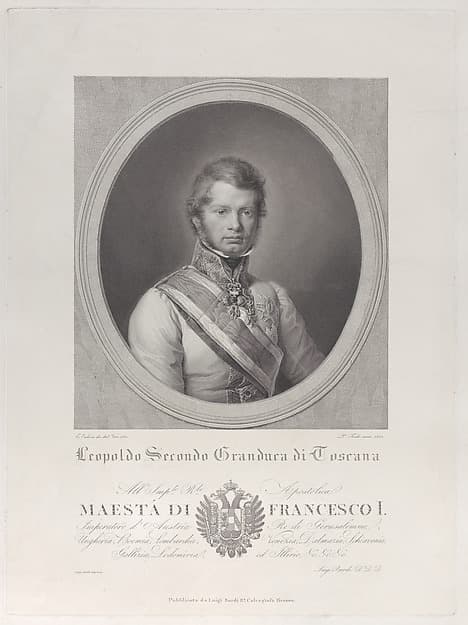 Oval portrait of Leopold II, Grand Duke of Tuscany