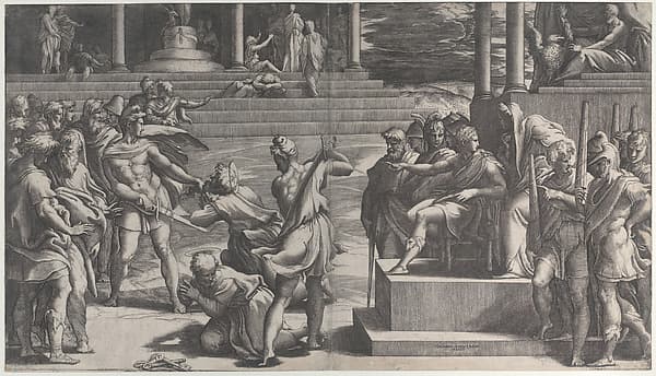 The martyrdom of Saint Paul and the condemnation of Saint Peter