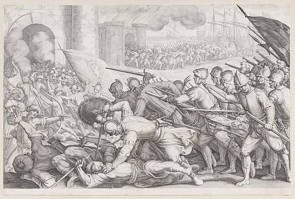 Les Troupes Forcent la Porte d'une Ville (The Troops Force Their Way Through the Gate of a City), from La Vie de Ferdinand Ier de Médicis série appelée aussi Les Batailles des Médicis (The Life of Ferdinand I de'Medici also called The Medici Battles)