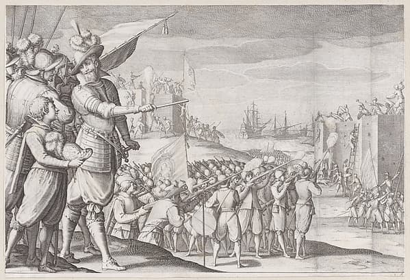 Assaut de Deux Fortresses (Assault of Two Fortresses), from La Vie de Ferdinand Ier de Médicis série appelée aussi Les Batailles des Médicis (The Life of Ferdinand I de'Medici also called The Medici Battles)