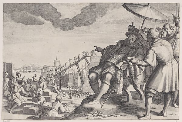 Le Grand Duc Fait Fortifier le Port de Livourne (The Grand Duke Fortifying the Port of Livourne), from La Vie de Ferdinand Ier de Médicis série appelée aussi Les Batailles des Médicis (The Life of Ferdinand I de'Medici also called The Medici Battles)