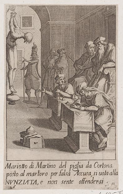 Mariotto di Martino, from Scelta d'Alcuni Miracoli e Grazie della Santissima Nunziata di Firenze (Selection of Some Miracles and Graces that Occurred in the Church of the Annunziata in Florence)