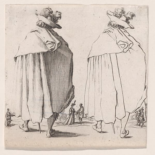 L'Homme au Grand Manteau vu de Dos (Man with a Large Mantle Viewed from Behind), from Varie Figure (Various Figures)