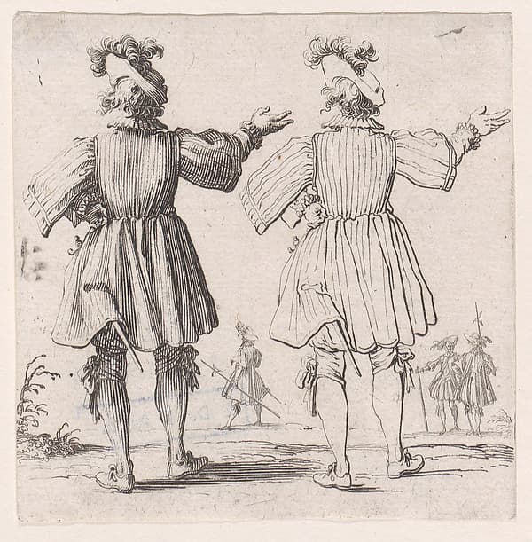 L'Officier a la Collerette Vu de Dos (The Officer with the Hackle Seen from Behind), from Varie Figure (Various Figures)