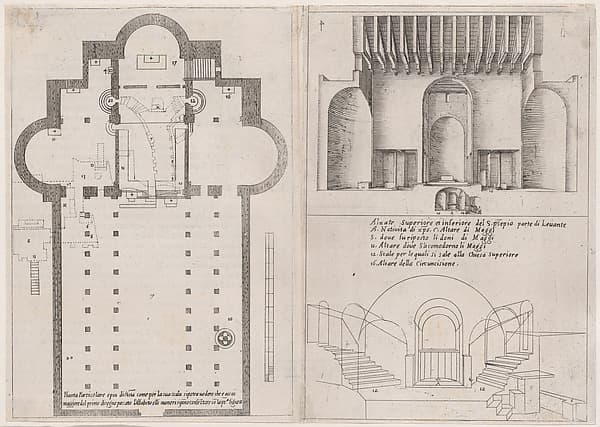 3rd and 4th Plates, from Trattato delle Piante & Immagini de Sacri Edifizi di Terra Santa (Treatise of the Plans & Images of the Sacred Buildings of the Holy Land)