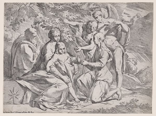 The Holy Family attended by Angels
