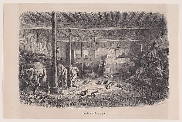 A Stable, from "Le Magasin Pittoresque"