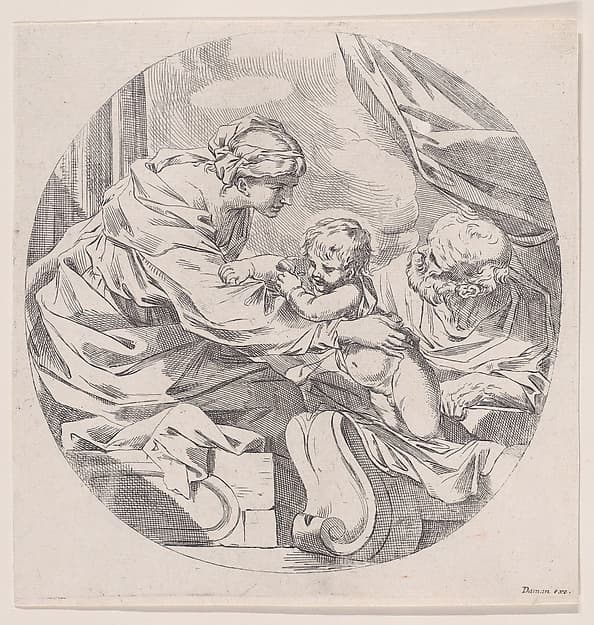The Holy Family, in a circle