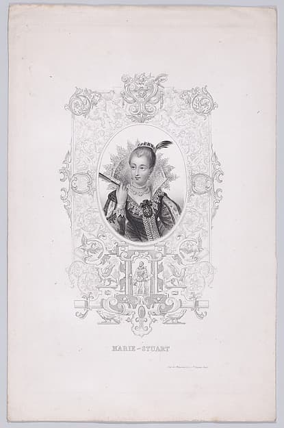 Mary, Queen of Scots set in an ornamental frame
