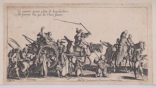 Les Bohémiens en Marche: L'Arrière-Garde, pièce aussi appelée Le Départ (The Gypsies Travelling: The Rear Guard, also called The Departure), from Le Bohémiens, série appelée aussi Les Égyptiens, La Marche des Bohémiens, La Vie Errante des Bohémiens, Les Marches Égyptiennes (The Gypsies, series also called The Egyptiens, The Gypsy Troops, The Wandering Lives of Gypsies, The Egyptian Troops)