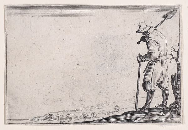 Le Paysan Portant sa Pelle sur L'Épaule (The Peasant Carrying his Shovel Over his Shoulder), from Les Caprices Series B, The Nancy Set