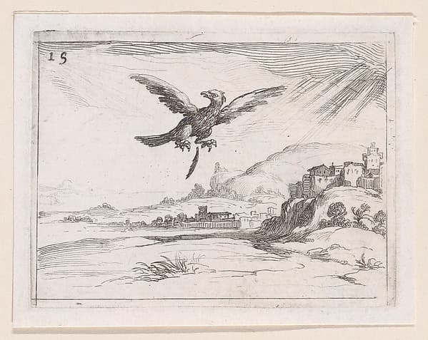Un Aigle Jetant une Vieille Plume (An Eagle Dropping an Old Feather), from Lux Claustri ou La Lumière du Cloitre (The Light of the Cloisters), plate 15