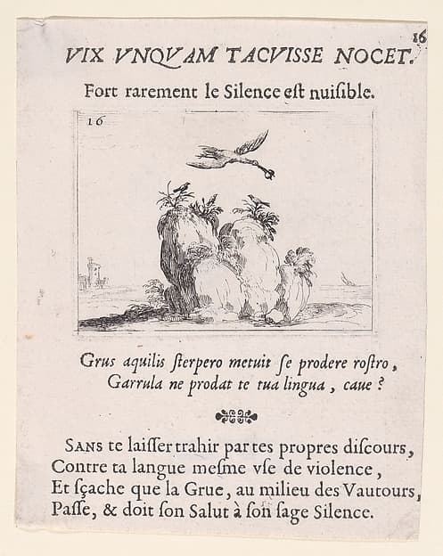 Une Grue Volant (A Flying Crane), from Lux Claustri ou La Lumière du Cloitre (The Light of the Cloisters), plate 16