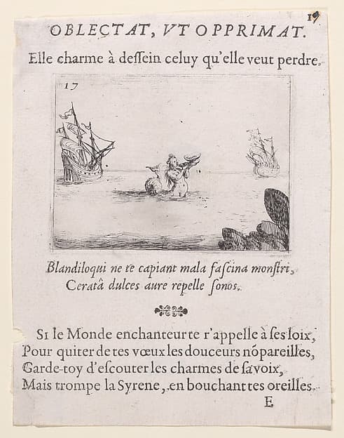 Une Sirène entre deux Vaisseaux (A Siren Between Two Ships), from Lux Claustri ou La Lumière du Cloitre (The Light of the Cloisters), plate 17