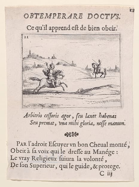 Deux Écuyers (Two Squires), from Lux Claustri ou La Lumière du Cloitre (The Light of the Cloisters), plate 11