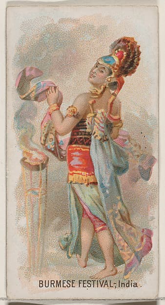 Burmese Festival, India, from the Holidays series (N80) for Duke brand cigarettes