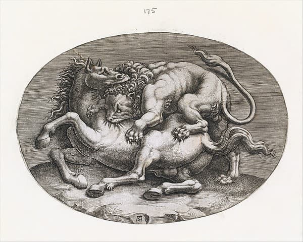 Speculum Romanae Magnificentiae: Lion Attacking a Horse