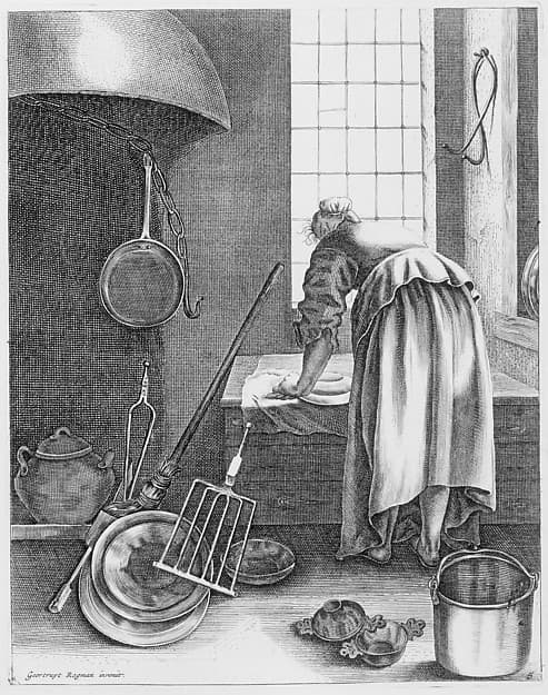 A Woman Doing Housework, Plate 5 from "Five Feminine Occupations"