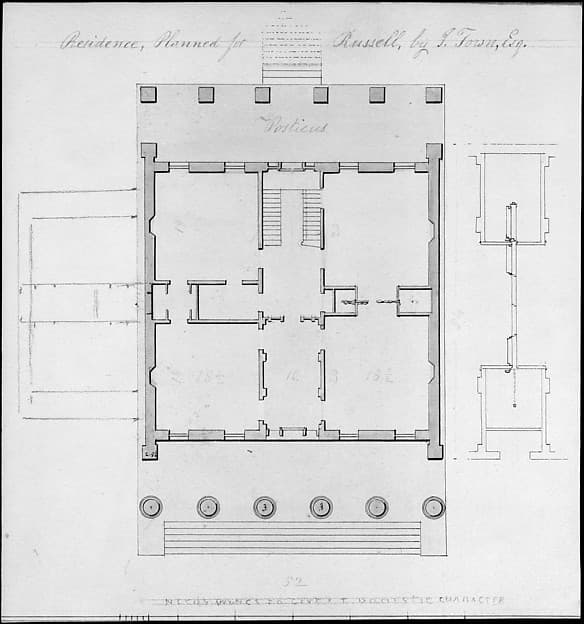 Residence, Planned for Russell, by I. Town, Esq.