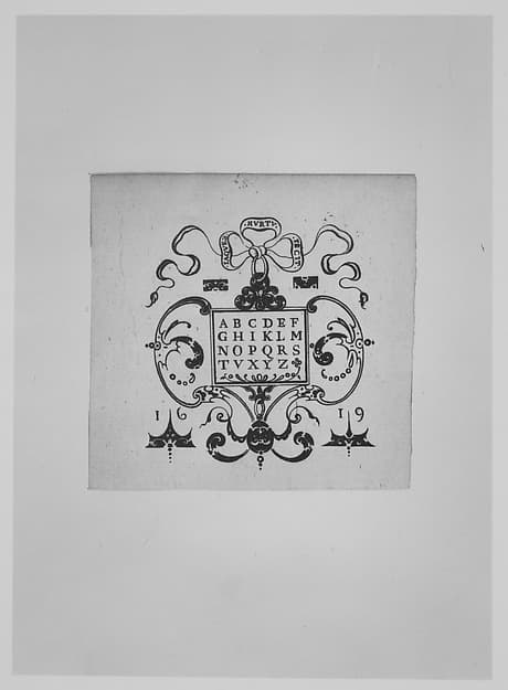 Alphabet Surrounded by Decorative Ornamentation